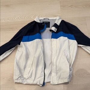 Nautica Men's Navy and White Windbreaker